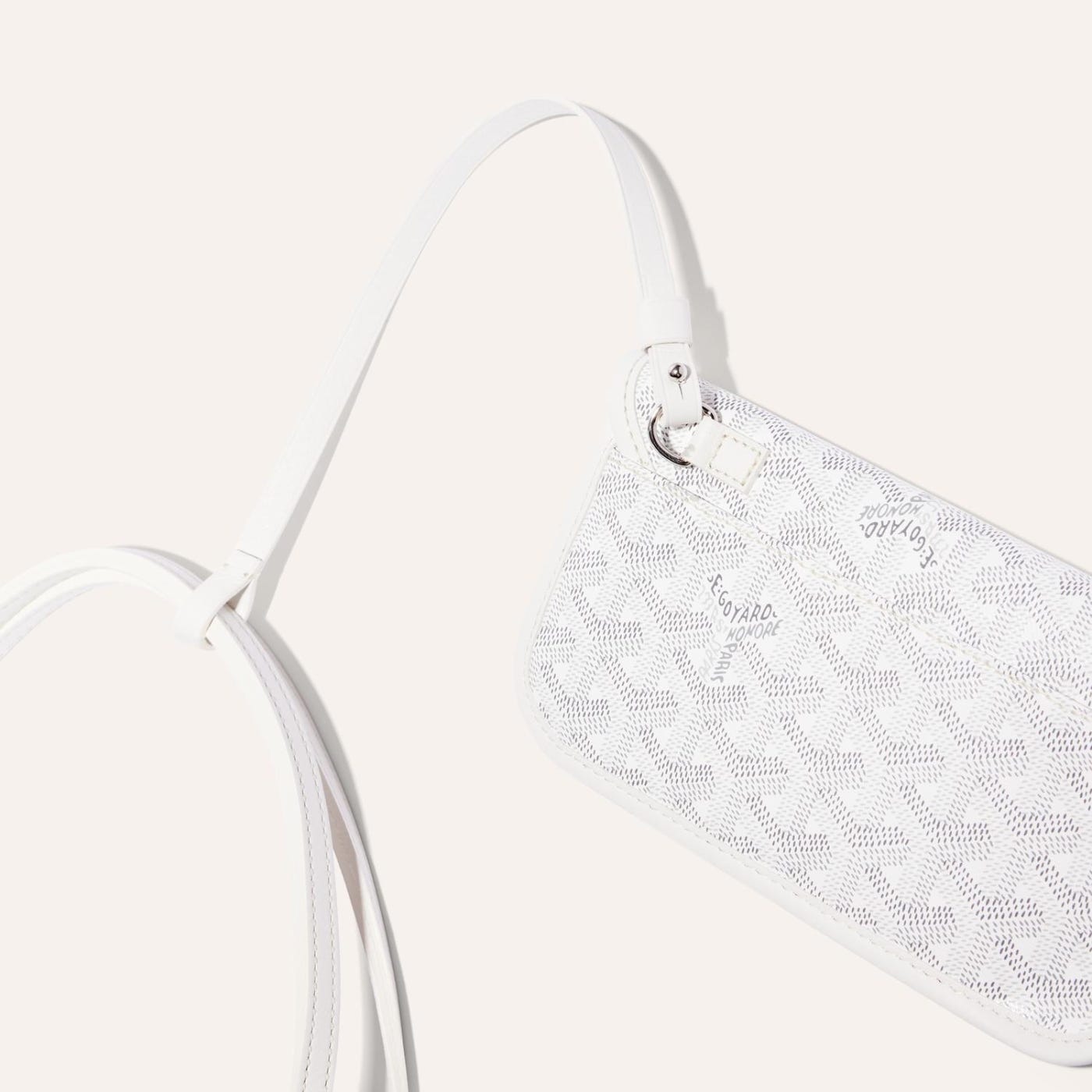 Goyard Goyardine White Anjou PM Reversible Tote Bag Palladium Hardware - Image 4